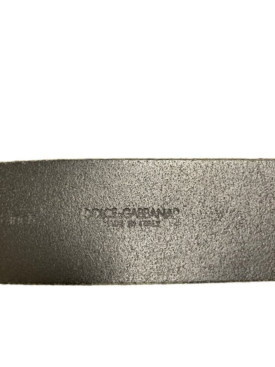 Dolce & Gabbana Square Buckle Leather Belt 90 cm Black Silver main image 10